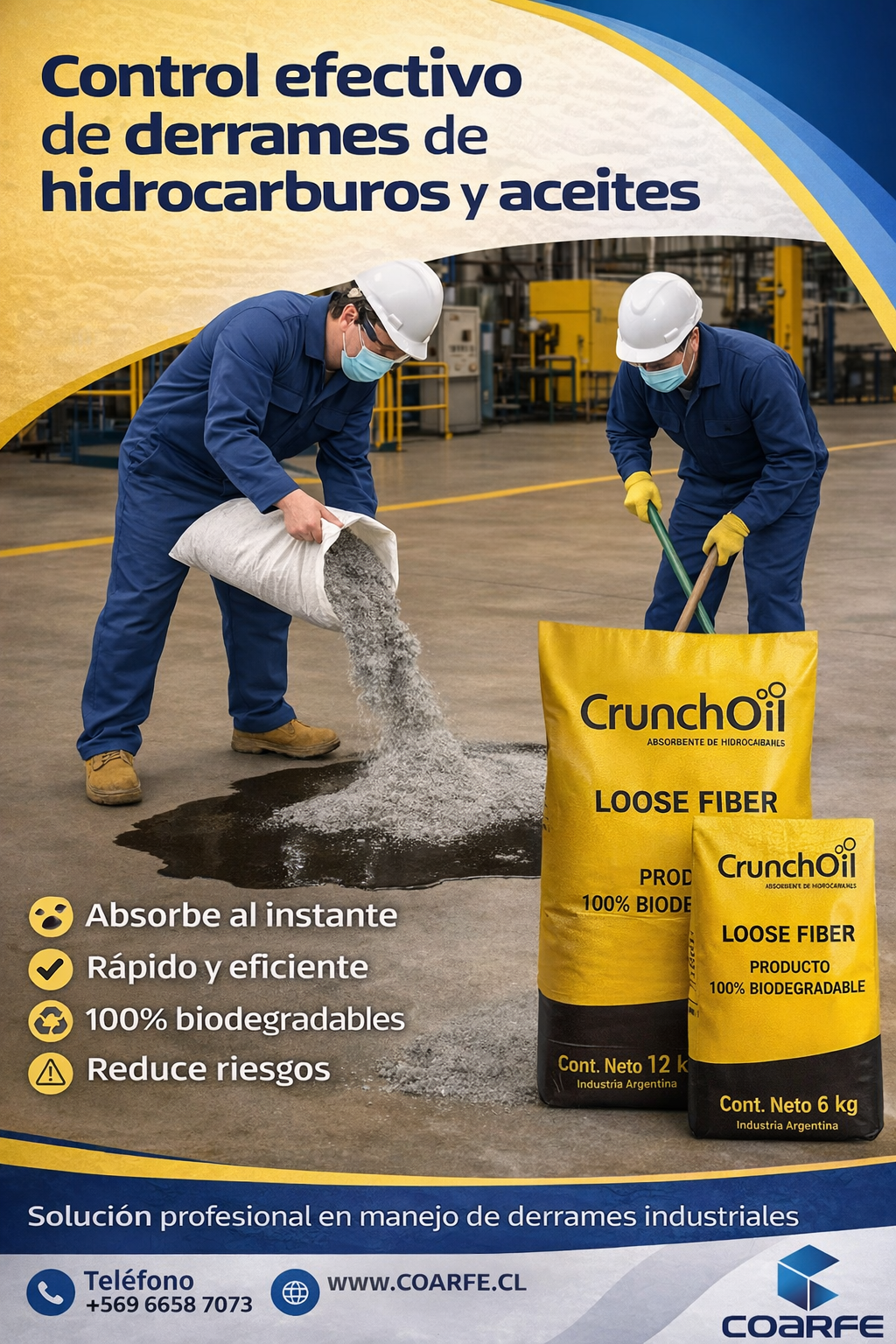 Absorbente de Hidrocarburos Crunch Oil Loose Fiber - Imagen 2